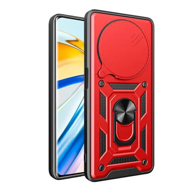 Протиударний чохол Camshield Serge Ring для Xiaomi Redmi 14C / Redmi A4 / Poco C75 / Poco M7 5G- червоний Протиударний чохол Camshield Serge Ring для Xiaomi Redmi 14C / Redmi A4 / Poco C75 / Poco M7 5G- червоний