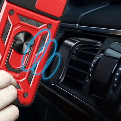 Протиударний чохол Camshield Serge Ring для Xiaomi Redmi 14C / Redmi A4 / Poco C75 / Poco M7 5G- червоний Протиударний чохол Camshield Serge Ring для Xiaomi Redmi 14C / Redmi A4 / Poco C75 / Poco M7 5G- червоний