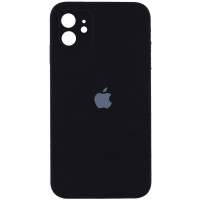 Накладка (з мікрофіброю) Silicon Case Full Camera для iPhone 12 (6.1)- чорний