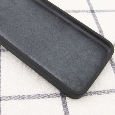 Накладка (з мікрофіброю) Silicon Case Full Camera для iPhone 11 (6.1) квадратні кути- темно-синій