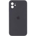 Накладка (з мікрофіброю) Silicon Case Full Camera для iPhone 11 (6.1) квадратні кути- темно-синій