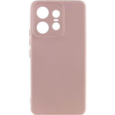 Накладка (з мікрофіброю) Silicone Cover Lakshmi Full Camera для Motorola Edge 50 Pro- рожевий пісок