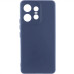 Накладка (з мікрофіброю) Silicone Cover Lakshmi Full Camera для Motorola Edge 50 Pro- темно-синій
