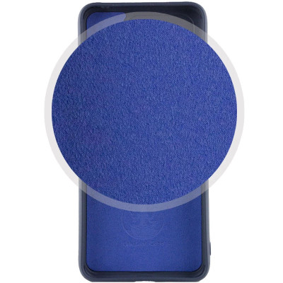 Накладка (з мікрофіброю) Silicone Cover Lakshmi Full Camera для Motorola Edge 50 Pro- темно-синій