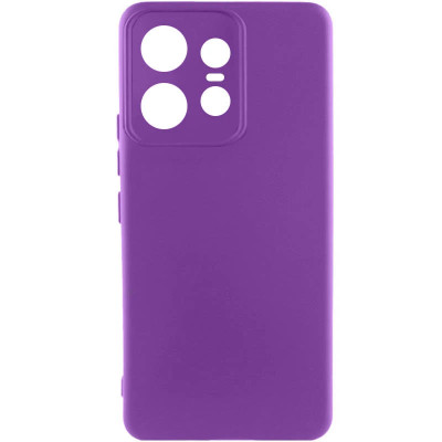 Накладка (з мікрофіброю) Silicone Cover Lakshmi Full Camera для Motorola Edge 50 Pro- фіолетовий