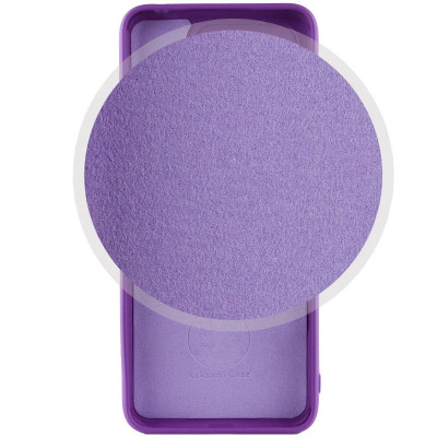 Накладка (з мікрофіброю) Silicone Cover Lakshmi Full Camera для Motorola Edge 50 Pro- фіолетовий