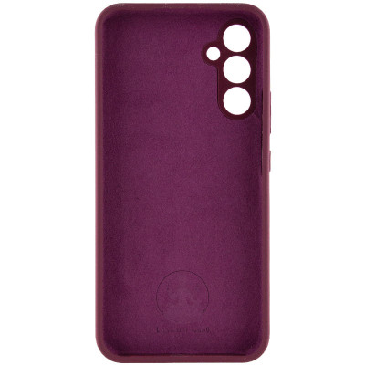 Накладка (з мікрофіброю) Silicone Cover Lakshmi Full Camera для Samsung S24 FE- марсала