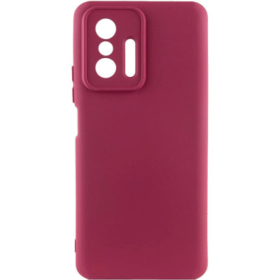 Накладка (з мікрофіброю) Silicone Cover Lakshmi Full Camera для Xiaomi 11T / 11T Pro- марсала