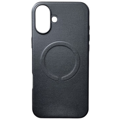 Накладка Leather with Magnetic iPhone 16- чорний Накладка Leather with Magnetic iPhone 16- чорний