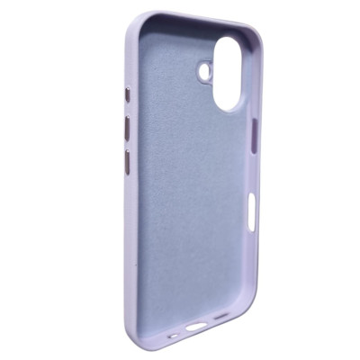 Накладка Leather with Magnetic iPhone 16- бузковий Накладка Leather with Magnetic iPhone 16- бузковий