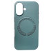 Накладка Leather with Magnetic iPhone 16- сосново зелений