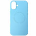 Накладка Leather with Magnetic iPhone 16- блакитний