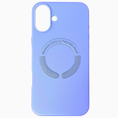 Накладка Leather with Magnetic iPhone 16- гліцинія Накладка Leather with Magnetic iPhone 16- гліцинія
