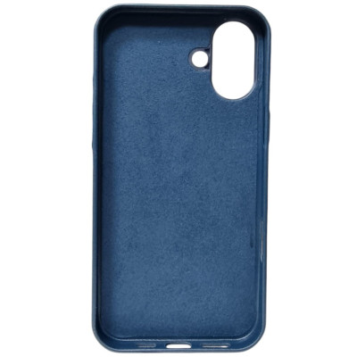 Накладка Leather with Magnetic iPhone 16 Plus- темно-синій Накладка Leather with Magnetic iPhone 16 Plus- темно-синій
