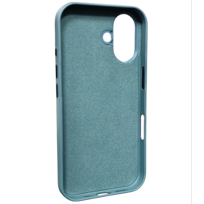 Накладка Leather with Magnetic iPhone 16 Plus- сосново зелений Накладка Leather with Magnetic iPhone 16 Plus- сосново зелений