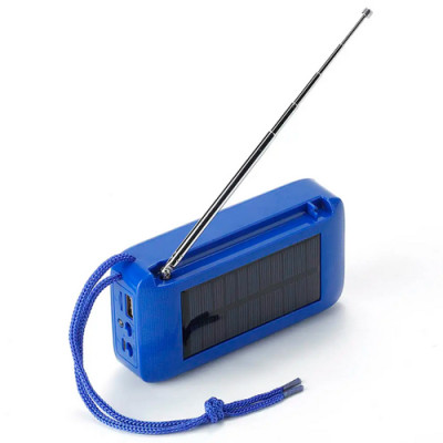 Bluetooth колонка TG368 (гучний зв'язок, радіо, сонячна панель)- синій