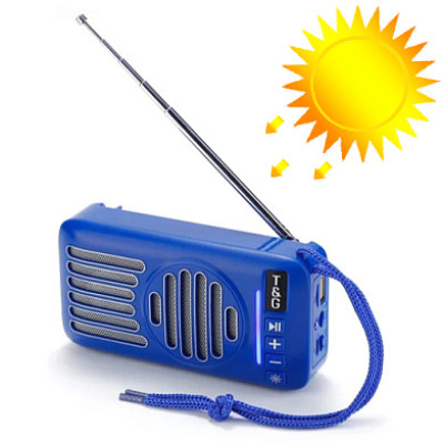 Bluetooth колонка TG368 (гучний зв'язок, радіо, сонячна панель)- синій Bluetooth колонка TG368 (гучний зв'язок, радіо, сонячна панель)- синій