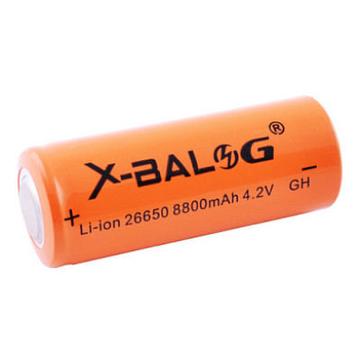Акумулятор 26650 X-Balog 8800mAh (реальна ємність 4000mAh)