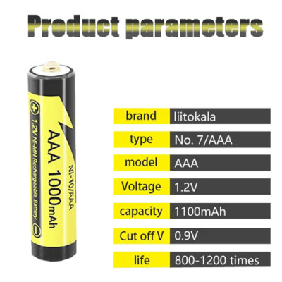 Акумулятор R03 (AAA) LiitoKala Ni-10/AAA 1.2V / 1000mAh Original (5bl ціна за 1шт) Акумулятор R03 (AAA) LiitoKala Ni-10/AAA 1.2V / 1000mAh Original (5bl ціна за 1шт)