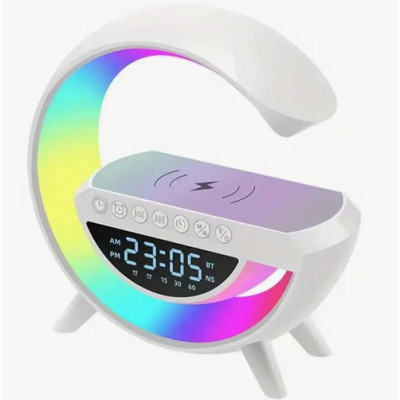 Настільна лампа-нічник BT-3401 з RGB підсвічуванням, бездротовою зарядкою та вбудованою Bluetooth колонкою Настільна лампа-нічник BT-3401 з RGB підсвічуванням, бездротовою зарядкою та вбудованою Bluetooth колонкою
