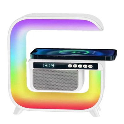 Настільна лампа-нічник XM-G3 mini з RGB підсвічуванням, бездротовою зарядкою та вбудованою Bluetooth колонкою Настільна лампа-нічник XM-G3 mini з RGB підсвічуванням, бездротовою зарядкою та вбудованою Bluetooth колонкою