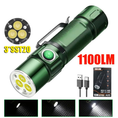 Ліхтарик A05- 3XPG, power bank, Li-Ion акум., індикація заряда, ЗП Type-C Ліхтарик A05- 3XPG, power bank, Li-Ion акум., індикація заряда, ЗП Type-C