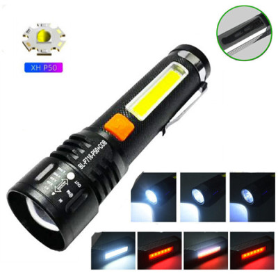 Ліхтарик BL-P716-P50+COB (White+red), Li-Ion акум., zoom, ЗП Type-C Ліхтарик BL-P716-P50+COB (White+red), Li-Ion акум., zoom, ЗП Type-C