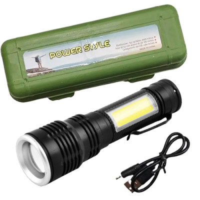 Ліхтарик BL-T630S-XPE+COB, Li-Ion акумулятор, zoom, зажим, ЗП microUSB Ліхтарик BL-T630S-XPE+COB, Li-Ion акумулятор, zoom, зажим, ЗП microUSB
