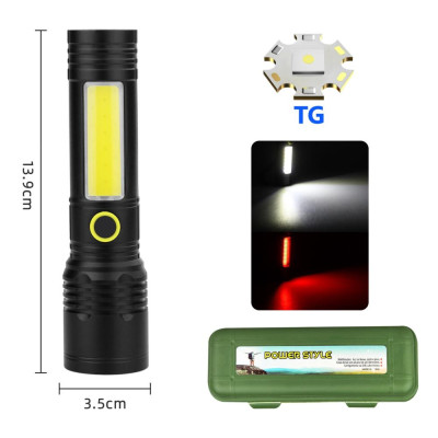 Ліхтарик BN-537-TG+COB (White+red), Li-Ion акумулятор, ЗП Type-C, zoom Ліхтарик BN-537-TG+COB (White+red), Li-Ion акумулятор, ЗП Type-C, zoom