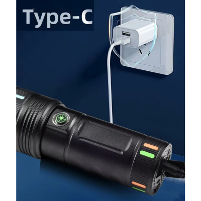 Ліхтарик Night Vision fluorescence 701-PM10-TG, Li-Ion акум., ЗП Type-C, індикація заряда, zoom Ліхтарик Night Vision fluorescence 701-PM10-TG, Li-Ion акум., ЗП Type-C, індикація заряда, zoom