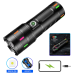 Ліхтарик Night Vision fluorescence 701-PM10-TG, Li-Ion акум., ЗП Type-C, індикація заряда, zoom