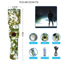 Ліхтарик PLD-AK132M White laser LED PM10-TG camouflage, 1х18650, power bank, індикація заряда, ЗП Type-C, zoom Ліхтарик PLD-AK132M White laser LED PM10-TG camouflage, 1х18650, power bank, індикація заряда, ЗП Type-C, zoom