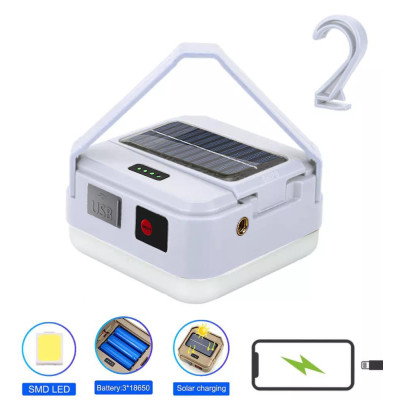 Ліхтарик кемпинг DP-K7-100, 3х18650, сонячна панель, power bank, ЗП Type-C, крюк Ліхтарик кемпинг DP-K7-100, 3х18650, сонячна панель, power bank, ЗП Type-C, крюк