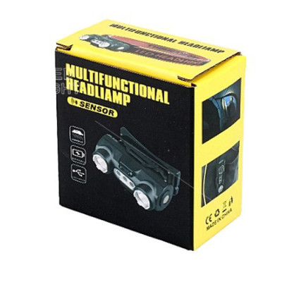 Ліхтарик налобний 6532-3030+SMD (White+RED), Motion Sensor, Li-Ion акумулятор, ЗУ Type-C, кліпса, магніт Ліхтарик налобний 6532-3030+SMD (White+RED), Motion Sensor, Li-Ion акумулятор, ЗУ Type-C, кліпса, магніт