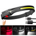 Ліхтарик налобний BL-W689-1/5808А-LM+COB(White+red), Motion Sensor, Li-Ion акумулятор, ЗУ Type-C