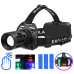Ліхтарик налобний CARBON BL-2322-TG+3LED (White+red+blue+green), Motion Sensor, 3x18650, ЗУ Type-C, zoom