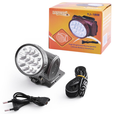Ліхтарик налобний Luxury 1898, 13LED, вбудований акумулятор, ЗУ 220V Ліхтарик налобний Luxury 1898, 13LED, вбудований акумулятор, ЗУ 220V