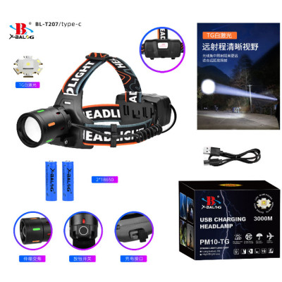 Ліхтарик налобний Night Vision fluorescence BL-T207-TG, 2x18650, 1 режим, ЗУ Type-C, zoom Ліхтарик налобний Night Vision fluorescence BL-T207-TG, 2x18650, 1 режим, ЗУ Type-C, zoom