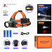Ліхтарик налобний Night Vision fluorescence BL-T67-TG+COB (White+red), 3x18650, 1 режим, power bank, ЗУ Type-C, zoom