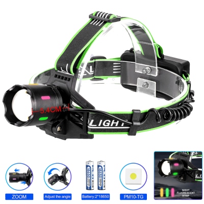 Ліхтарик налобний Night Vision fluorescence PLD-903-TG, 1 режим, 2x18650, ЗУ Type-C, zoom Ліхтарик налобний Night Vision fluorescence PLD-903-TG, 1 режим, 2x18650, ЗУ Type-C, zoom
