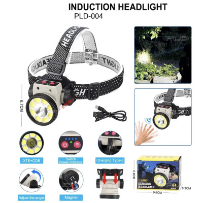 Ліхтарик налобний PLD-LY004-XPE+COB, Motion Sensor, Li-Ion акумулятор, індикація заряда, магніт, ЗУ Type-C Ліхтарик налобний PLD-LY004-XPE+COB, Motion Sensor, Li-Ion акумулятор, індикація заряда, магніт, ЗУ Type-C