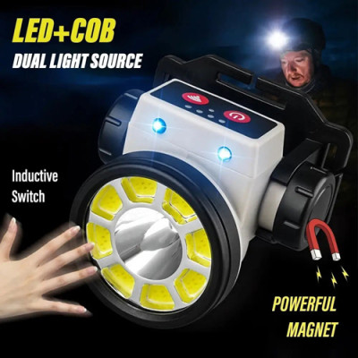 Ліхтарик налобний PLD-LY004-XPE+COB, Motion Sensor, Li-Ion акумулятор, індикація заряда, магніт, ЗУ Type-C Ліхтарик налобний PLD-LY004-XPE+COB, Motion Sensor, Li-Ion акумулятор, індикація заряда, магніт, ЗУ Type-C