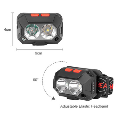 Ліхтарик налобний PLD-SL02-XPG(White+red), Motion Sensor, Li-Ion акумулятор, ЗУ microUSB Ліхтарик налобний PLD-SL02-XPG(White+red), Motion Sensor, Li-Ion акумулятор, ЗУ microUSB