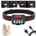 Ліхтарик налобний PLD-SL02-XPG(White+red), Motion Sensor, Li-Ion акумулятор, ЗУ microUSB