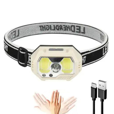 Ліхтарик налобний SH-S31-XPE+COB (White+red), Motion Sensor, вбудований акумулятор, ЗУ Type-C Ліхтарик налобний SH-S31-XPE+COB (White+red), Motion Sensor, вбудований акумулятор, ЗУ Type-C