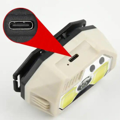Ліхтарик налобний SH-S31-XPE+COB (White+red), Motion Sensor, вбудований акумулятор, ЗУ Type-C Ліхтарик налобний SH-S31-XPE+COB (White+red), Motion Sensor, вбудований акумулятор, ЗУ Type-C