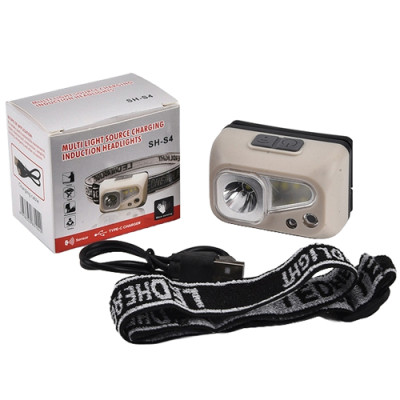 Ліхтарик налобний SH-S4-XPE+3SMD, Motion Sensor, вбудований акумулятор, ЗУ Type-C Ліхтарик налобний SH-S4-XPE+3SMD, Motion Sensor, вбудований акумулятор, ЗУ Type-C