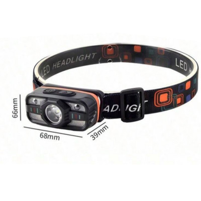 Ліхтарик налобний WH-0188-XPE+SMD (White+red), Motion Sensor, Li-Ion акумулятор, ЗУ Type-C Ліхтарик налобний WH-0188-XPE+SMD (White+red), Motion Sensor, Li-Ion акумулятор, ЗУ Type-C