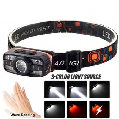 Ліхтарик налобний WH-0188-XPE+SMD (White+red), Motion Sensor, Li-Ion акумулятор, ЗУ Type-C Ліхтарик налобний WH-0188-XPE+SMD (White+red), Motion Sensor, Li-Ion акумулятор, ЗУ Type-C