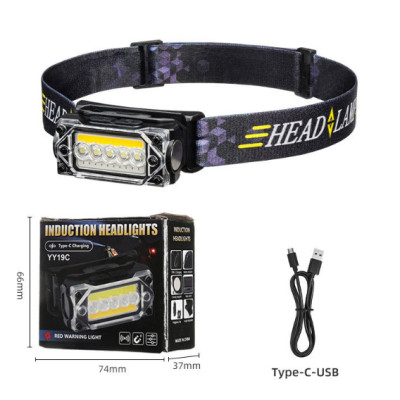 Ліхтарик налобний YY-19C-5SMD+COB (White+Yellow+red), Motion Sensor, Li-Ion акумулятор, ЗУ Type-C, магніт Ліхтарик налобний YY-19C-5SMD+COB (White+Yellow+red), Motion Sensor, Li-Ion акумулятор, ЗУ Type-C, магніт